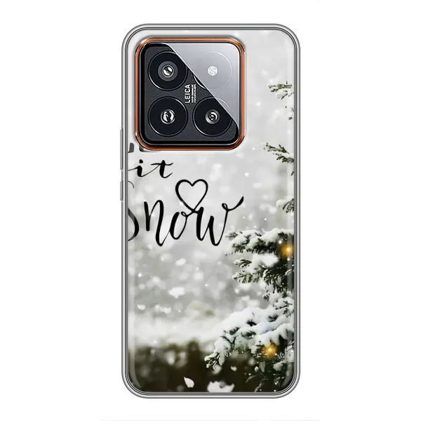 Чехол с принтом «Let it snow» для Xiaomi 14 Pro