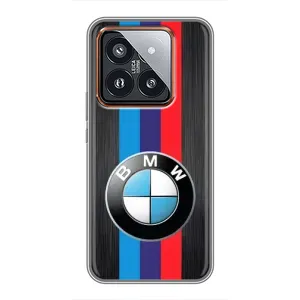 Чехол для Сяоми 14 Про - с принтом БМВ (AlphaPrint) (Лого BMW)