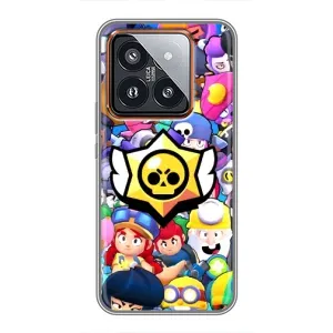 Чехол для Xiaomi 14 Pro Бравл Старс (VPrint) (Лого Brawl Stars)