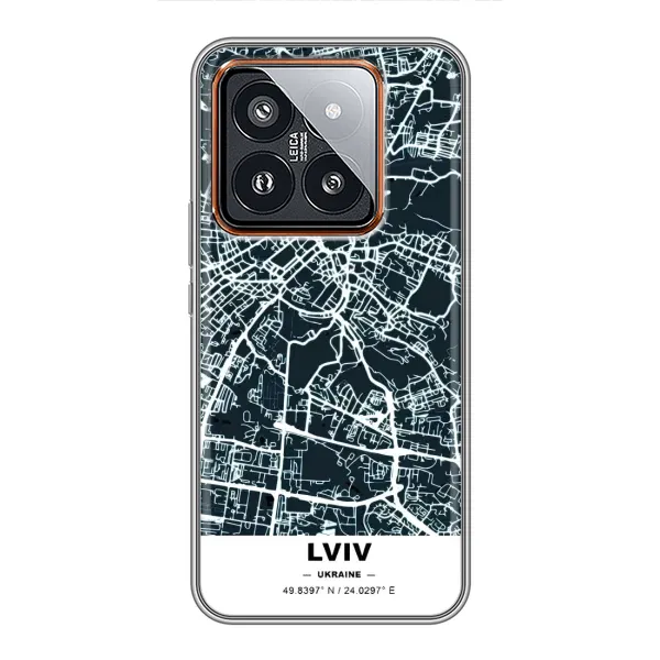Чехол с принтом «Львов» для Xiaomi 14 Pro