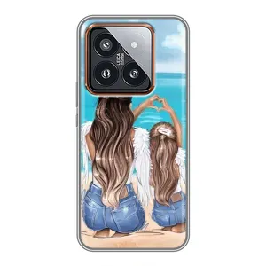 Чохол з друком для Xiaomi 14 Pro - (Мама з дитинкою) (AlphaPrint) (Мама з донькою)
