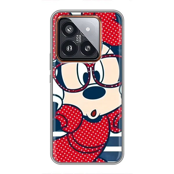 Чехол с принтом «Маус в очках» для Xiaomi 14 Pro