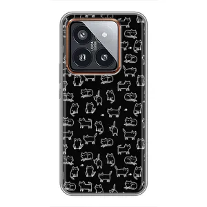 Чохол з принтом для Xiaomi 14 Pro (AlphaPrint) Модні коти (Маленькі котики)