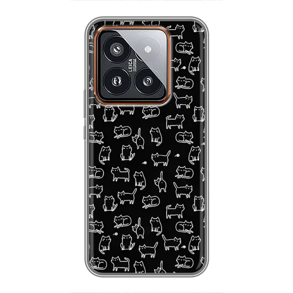 Чехол с принтом «Меленькие котики» для Xiaomi 14 Pro