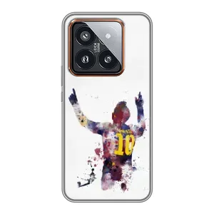 Чехлы Месси для Xiaomi 14 Pro (AlphaPrint) (Messi Barca)