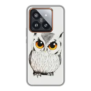 Чехол с птицами на Xiaomi 14 Pro (VPrint) (Милая Сова)