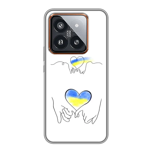 Чехол с принтом «Мир Украине» для Xiaomi 14 Pro