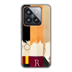 Чехлы с Гарри Поттером для Xiaomi 14 Pro (AlphaPrint) (обложка Гарри Поттера)