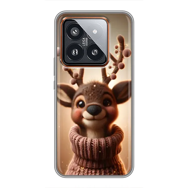 Чохол з принтом «Олень в светрі» для Xiaomi 14 Pro
