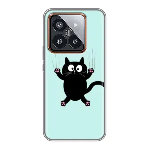 Чохол з принтом для Xiaomi 14 Pro (AlphaPrint) Модні коти (Падаючий кіт)