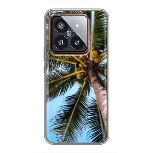 Силіконовий чохол з КАРТИНКАМИ літо для Xiaomi 14 Pro (AlphaPrint) (Пальма)