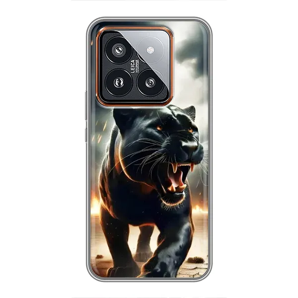 Чехол с принтом «Черная пантера» для Xiaomi 14 Pro