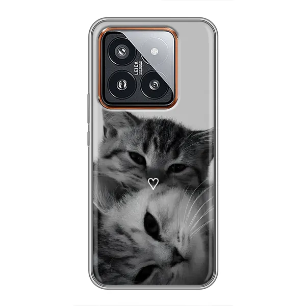 Чехол с принтом «Пара котов» для Xiaomi 14 Pro
