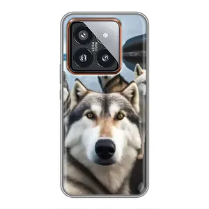 Чохол з Хаскі Xiaomi 14 Pro - (AlphaPrint) (Селфі Хаскі)