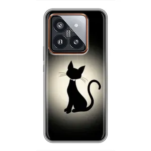 Чохол з принтом для Xiaomi 14 Pro (AlphaPrint) Модні коти (Силует котика)