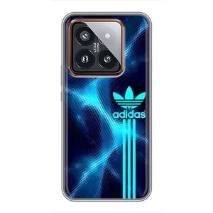 Чохли Адидас для Xiaomi 14 Pro (AlphaPrint) (Синій Адідас)