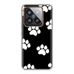 Чехлы с собаками для Xiaomi 14 Pro (VPrint) (Следы собаки)