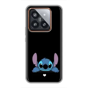 Чохол з принтом Стіч на Xiaomi 14 Pro (Стіч на чорному)