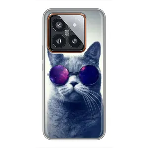 Чохол з принтом для Xiaomi 14 Pro (AlphaPrint) Модні коти (Стильний кіт)