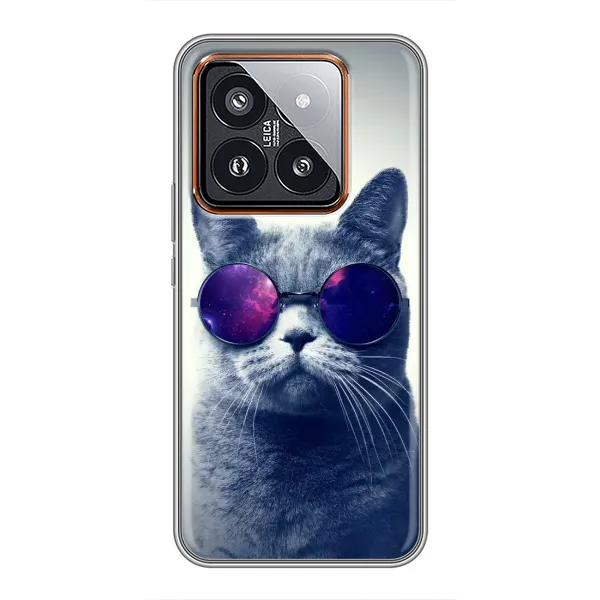Чехол с принтом «Стильный кот» для Xiaomi 14 Pro