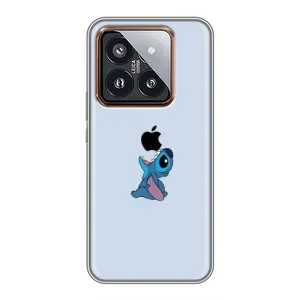 Чохол з принтом Стіч на Xiaomi 14 Pro (Stitch apple)