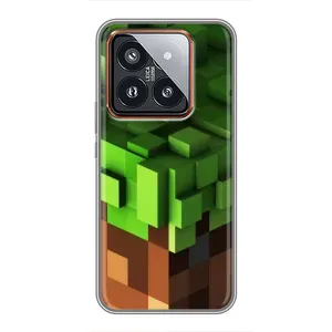 Чохол Майнкрафт на Xiaomi 14 Pro (AlphaPrint) Minecraft (текстура Майнкрафт)