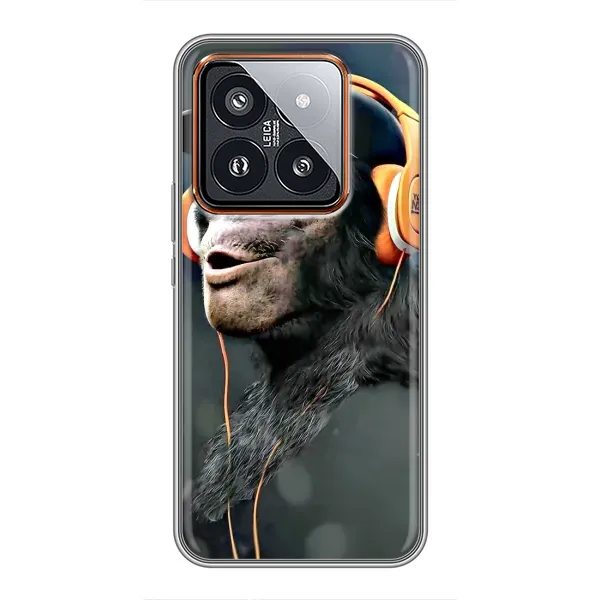 Чехол с принтом «В наушниках» для Xiaomi 14 Pro