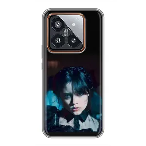 Чехлы Венсдей на Xiaomi 14 Pro Уэнсдей (AlphaPrint) (взгляд Уэнздей)