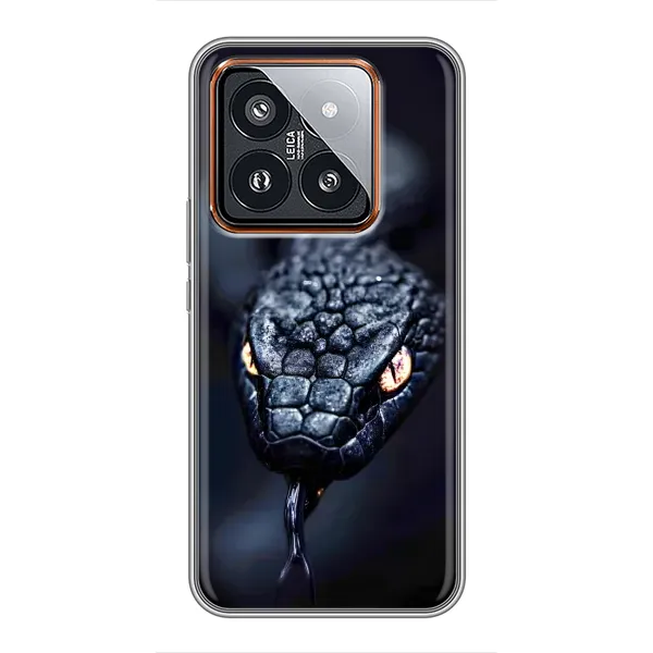 Чехол с принтом «Черная змея» для Xiaomi 14 Pro