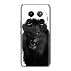 Чехлы с картинками животных Xiaomi 14 Ultra (Черный ЛЕВ)