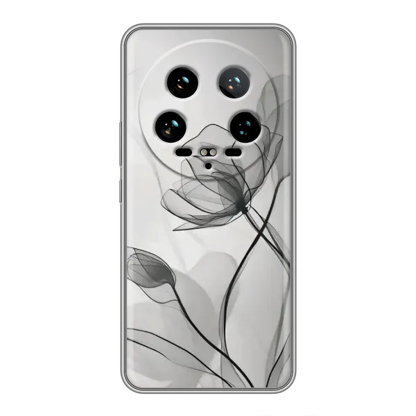 Чехол с принтом «Черные цветы» для Xiaomi 14 Ultra Чехол с принтом «Черные цветы» для Xiaomi 14 Ultra