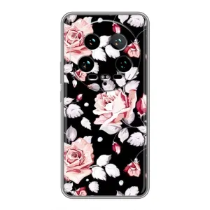 Чохли з квітами для Xiaomi 14 Ultra (VPrint) (Квіти на чорному)