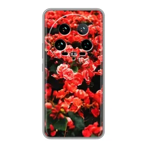Чохли з квітами для Xiaomi 14 Ultra (VPrint) (Квіти червоні)