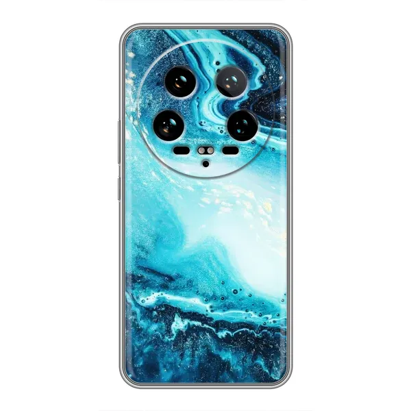 Чехол с принтом «Голубой мрамор» для Xiaomi 14 Ultra