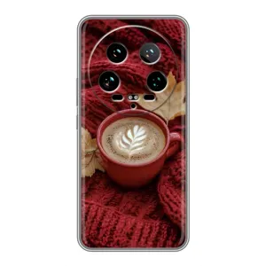 Чехол с уникальным дизайном «Осень с кофе» для Xiaomi 14 Ultra (Кофе на пледе)