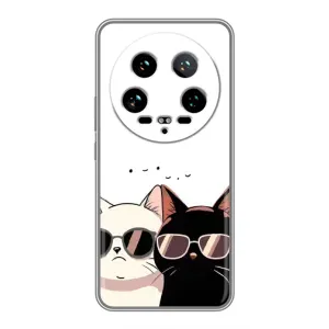 Чехол с рисунком кот на Xiaomi 14 Ultra (Коты в очках)
