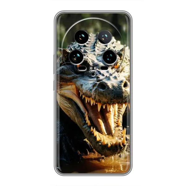 Чехол с принтом «Опасный крокодил» для Xiaomi 14 Ultra