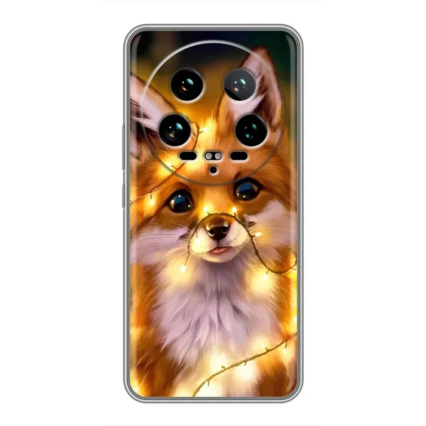 Чохол з принтом «Лисичка в гірляндах» для Xiaomi 14 Ultra Чохол з принтом «Лисичка в гірляндах» для Xiaomi 14 Ultra