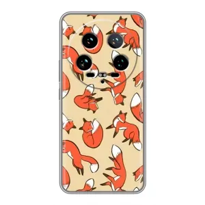 Чехлы с картинкой Лисички для Xiaomi 14 Ultra (VPrint) (Лисички)