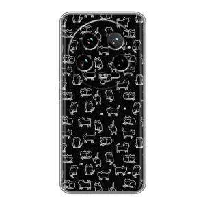 Чехол с принтом для Xiaomi 14 Ultra (AlphaPrint) Модные коты (Меленькие котики)