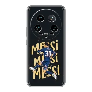 Чехлы для Xiaomi 14 Ultra (Leo чемпион) (AlphaPrint) (Messi ПСЖ)