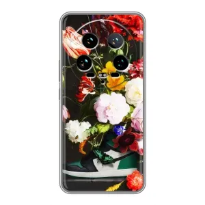 Брендновые Чехлы для Xiaomi 14 Ultra - (PREMIUMPrint) (Nike цветы)