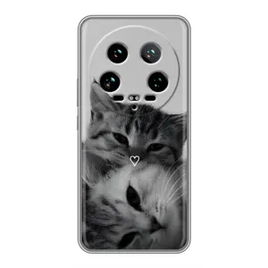 Чехол с рисунком кот на Xiaomi 14 Ultra (Пара котов)