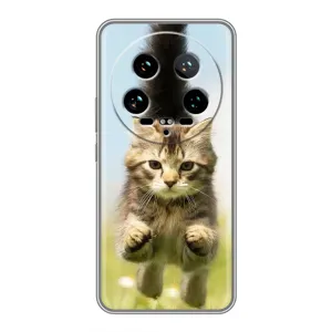Чехлы с Котиками для Xiaomi 14 Ultra (VPrint) (Прыжок кота)