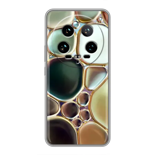 Чехол с принтом «Радужный Мрамор» для Xiaomi 14 Ultra