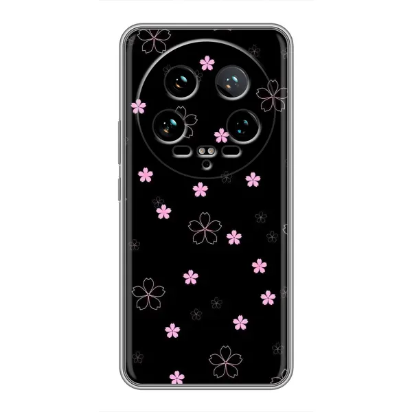 Чехол с принтом «Розовые цветы на черном» для Xiaomi 14 Ultra Чехол с принтом «Розовые цветы на черном» для Xiaomi 14 Ultra