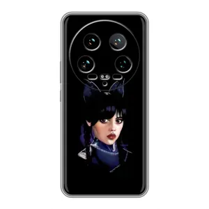 Чехлы Венсдей на Xiaomi 14 Ultra Уэнсдей (AlphaPrint) (серьезная Уэнздей)