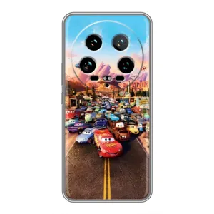 Силиконовый чехол Маквин для Xiaomi 14 Ultra (Тачки на трассе)