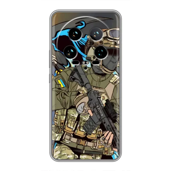 Чехол с принтом «Воин ВСУ» для Xiaomi 14 Ultra