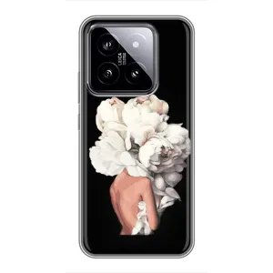 Чехлы (ART) Цветы на Xiaomi 14 (VPrint) (Білі квіти)